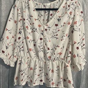 Floral sienna sky top